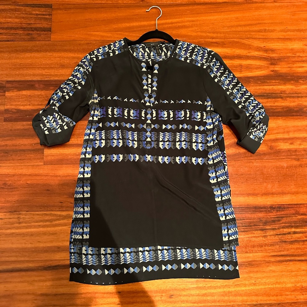 BCBG MaxAzria Black Print Tunic